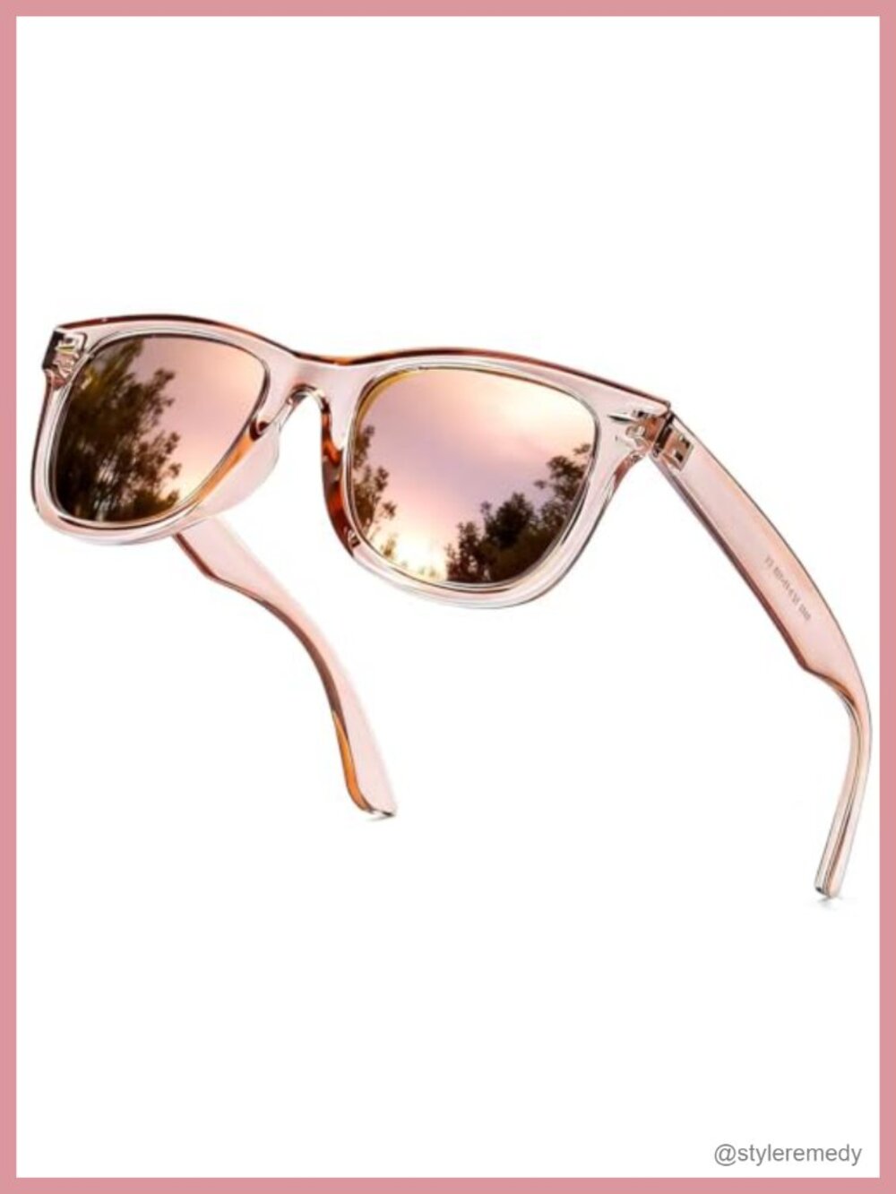 Medium Square Mirror Sunglasses UV400 Polarized Unisex